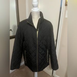 Black quilted jacket